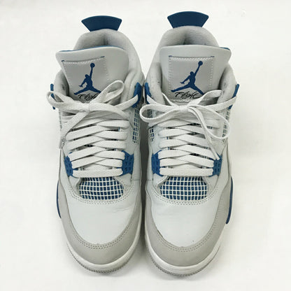 RETRO Nike Air Jordan 4 White Blue Sneakers Size 27.5