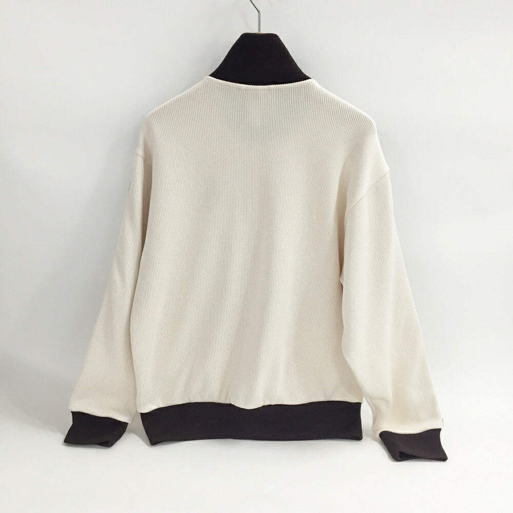 adidas Firebird Knit TT Track Jacket Ivory Brown Size L