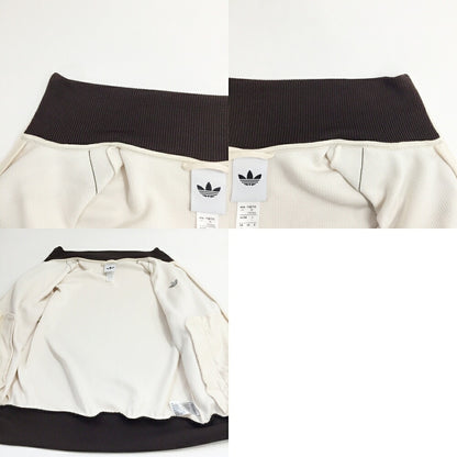 adidas Firebird Knit TT Track Jacket Ivory Brown Size L