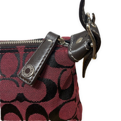 COACH Burgundy Signature Shoulder Bag