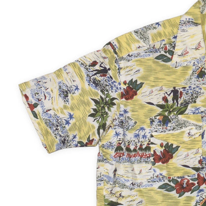 STUSSY 90s Old Stussy Navy Tag Aloha Shirt Multi Size S