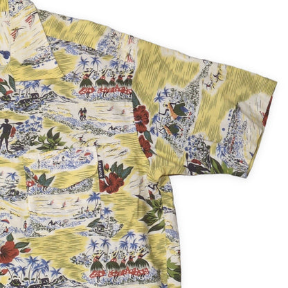 STUSSY 90s Old Stussy Navy Tag Aloha Shirt Multi Size S