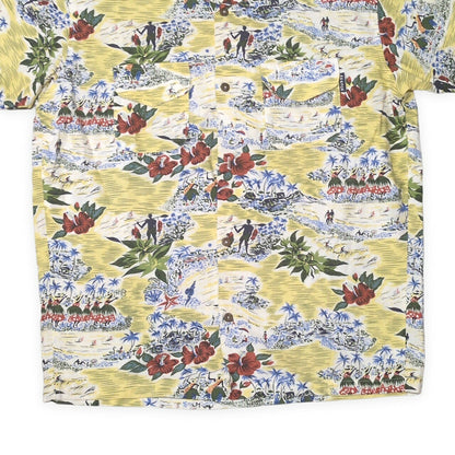 STUSSY 90s Old Stussy Navy Tag Aloha Shirt Multi Size S