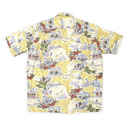 STUSSY 90s Old Stussy Navy Tag Aloha Shirt Multi Size S