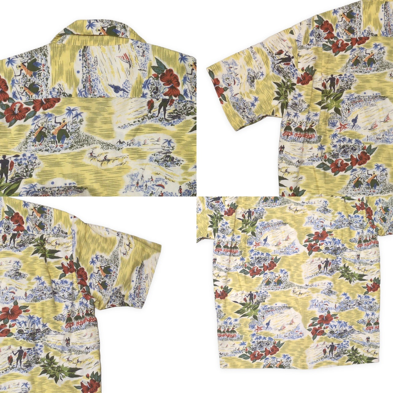 STUSSY 90s Old Stussy Navy Tag Aloha Shirt Multi Size S