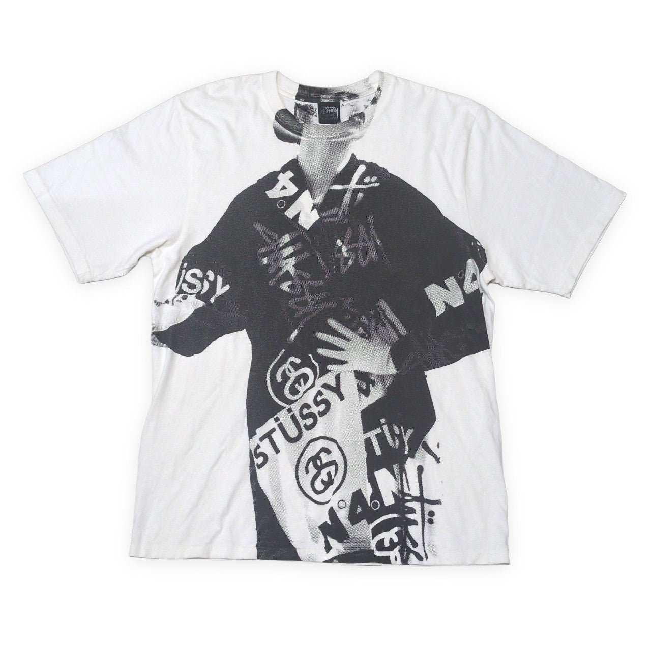 STUSSY 25AW Lady Paris Pigment Dyed Graphic T-Shirt Size M