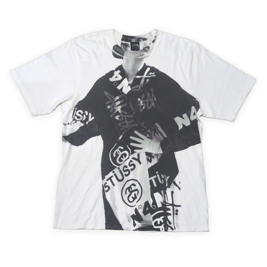 STUSSY 25AW Lady Paris Pigment Dyed Graphic T-Shirt Size M
