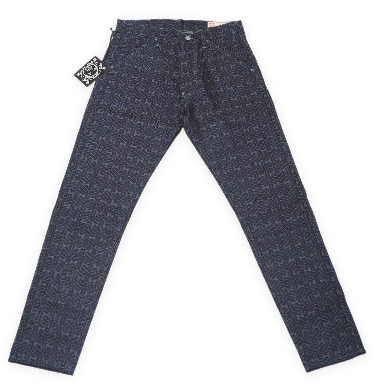 EVISU Lot.5500 Geometric Monogram All-Over Jeans Size 32
