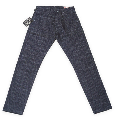 EVISU Lot.5500 Geometric Monogram All-Over Jeans Size 32