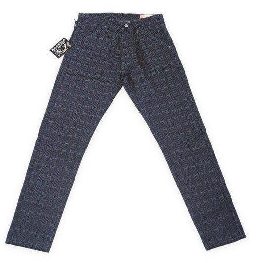 EVISU Lot.5500 Geometric Monogram All-Over Jeans Size 32