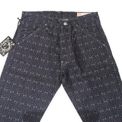 EVISU Lot.5500 Geometric Monogram All-Over Jeans Size 32