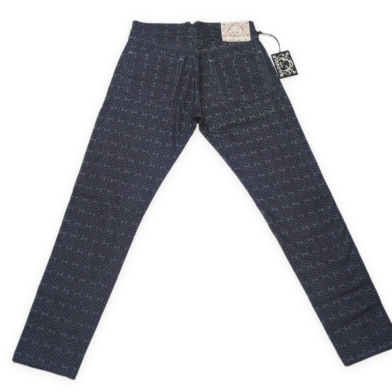 EVISU Lot.5500 Geometric Monogram All-Over Jeans Size 32