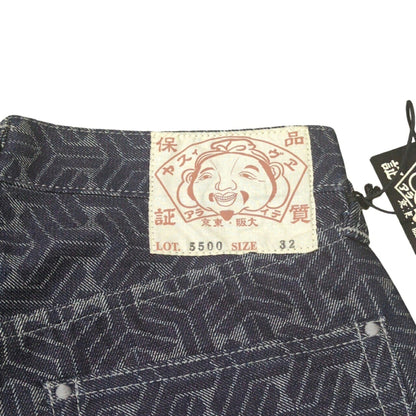 EVISU Lot.5500 Geometric Monogram All-Over Jeans Size 32