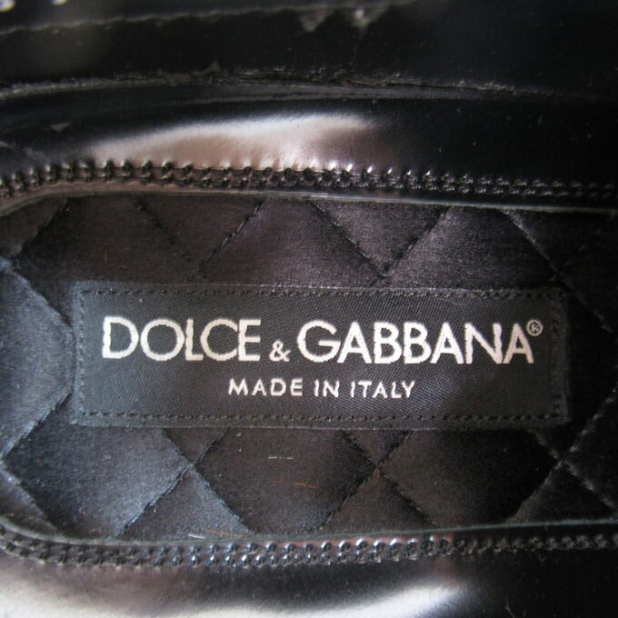 DOLCE&GABBANA Writing Painting Derby Shoes Black Sneakers Size 7 1/2