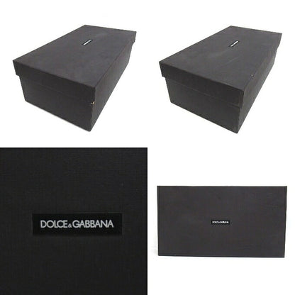 DOLCE&GABBANA Writing Painting Derby Shoes Black Sneakers Size 7 1/2