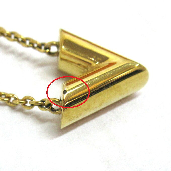 LOUIS VUITTON Essential V Gold Necklace Size ONE SIZE