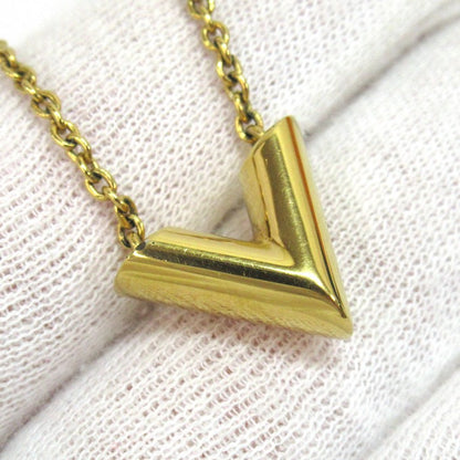 LOUIS VUITTON Essential V Gold Necklace Size ONE SIZE