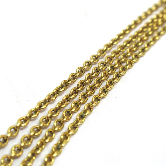LOUIS VUITTON Essential V Gold Necklace Size ONE SIZE