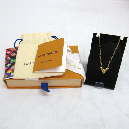 LOUIS VUITTON Essential V Gold Necklace Size ONE SIZE