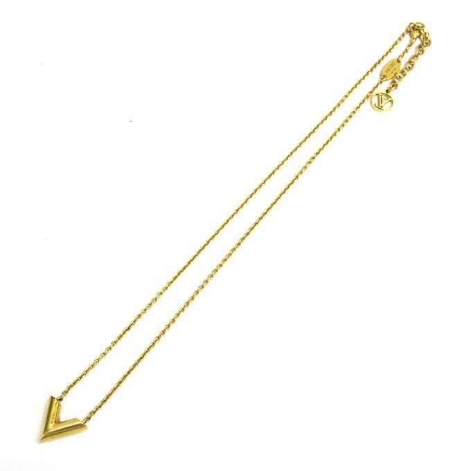 LOUIS VUITTON Essential V Gold Necklace Size ONE SIZE