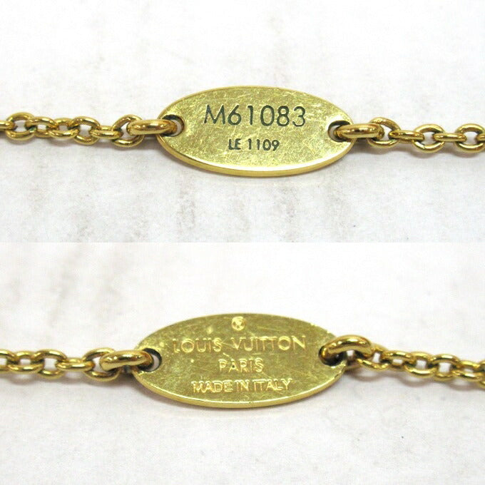 LOUIS VUITTON Essential V Gold Necklace Size ONE SIZE