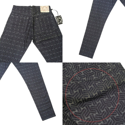 EVISU Lot.5500 Geometric Monogram All-Over Jeans Size 32