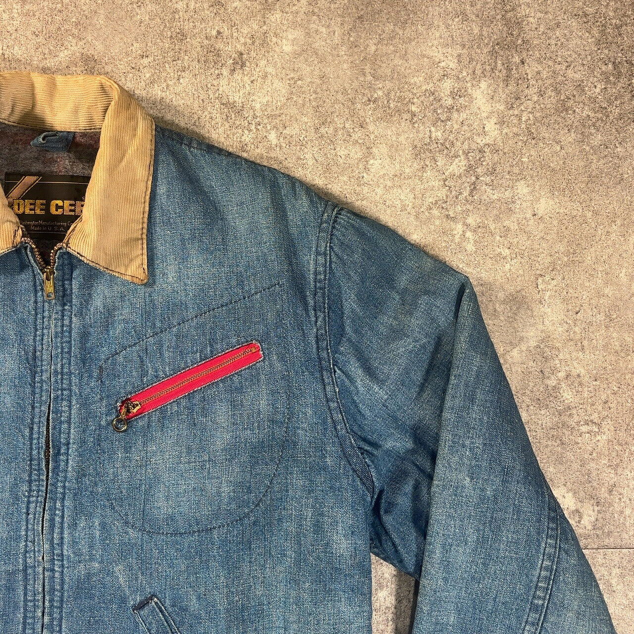 WASHINGTON DEE CEE 70s Denim Work Jacket Blue Size M