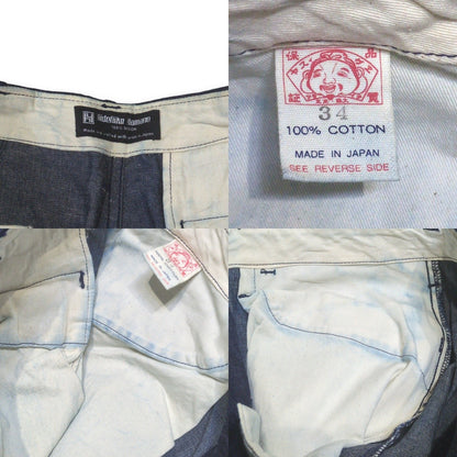 EVISU H. Yamane Nep Denim Work Jeans Blue Size 34