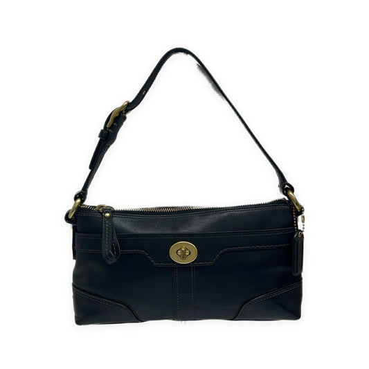 COACH Leather Turnlock Shoulder Bag Black Size ONE SIZE