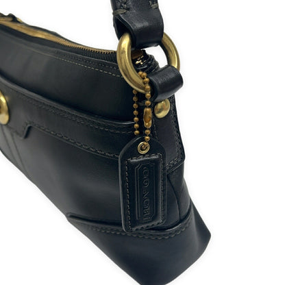 COACH Leather Turnlock Shoulder Bag Black Size ONE SIZE