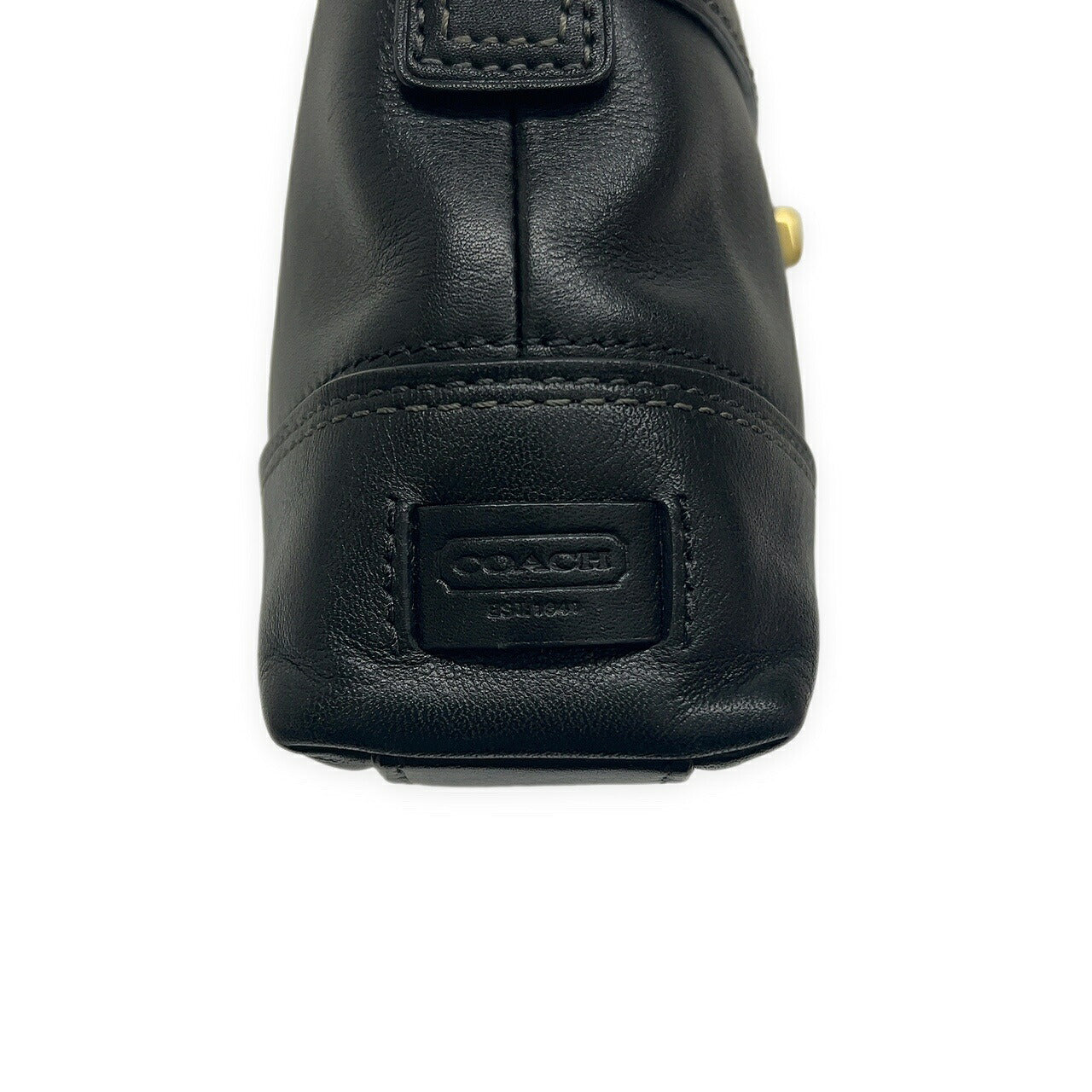 COACH Leather Turnlock Shoulder Bag Black Size ONE SIZE