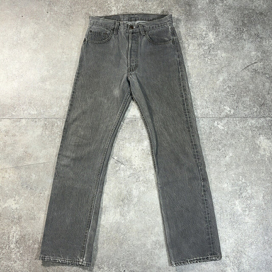 LEVI'S 80's 501 Pre-Dyed Black Denim Jeans USA Made Size W29