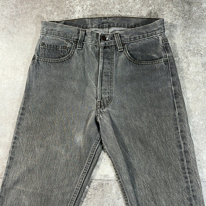 LEVI'S 80's 501 Pre-Dyed Black Denim Jeans USA Made Size W29