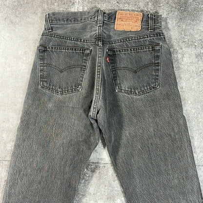 LEVI'S 80's 501 Pre-Dyed Black Denim Jeans USA Made Size W29