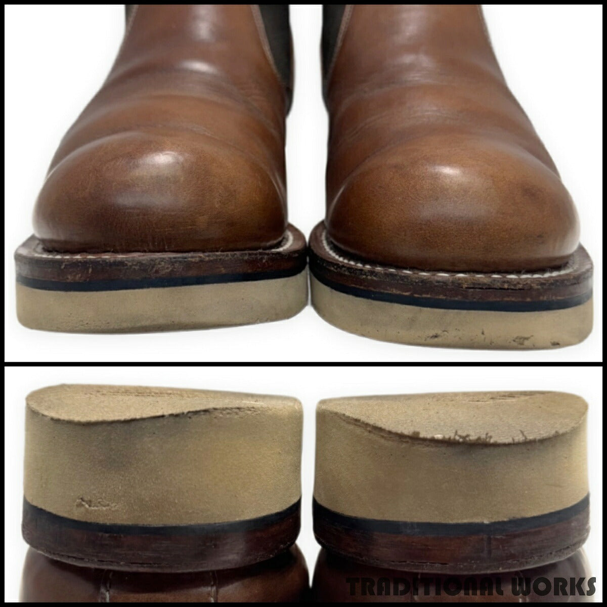 ROLLING DUB TRIO SLOTH Chromexcel Leather Boots Brown Size 9