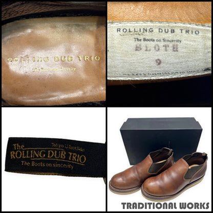 ROLLING DUB TRIO SLOTH Chromexcel Leather Boots Brown Size 9