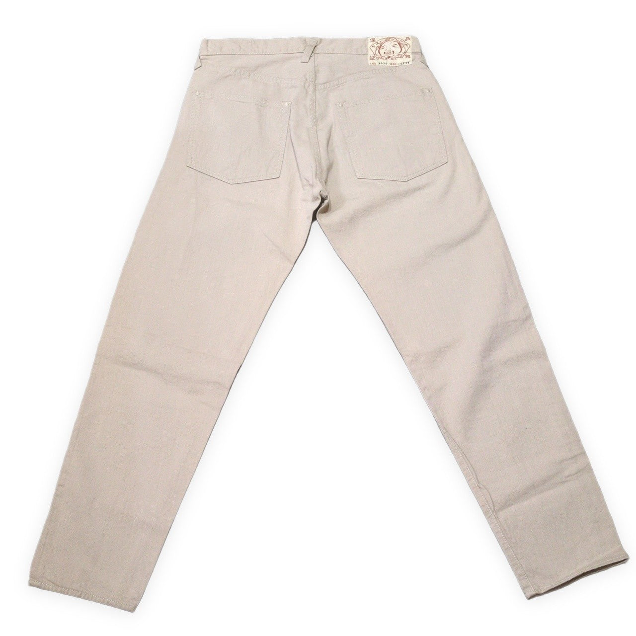 EVISU Lot.2020 Button Fly Cotton Pants Beige Size 34