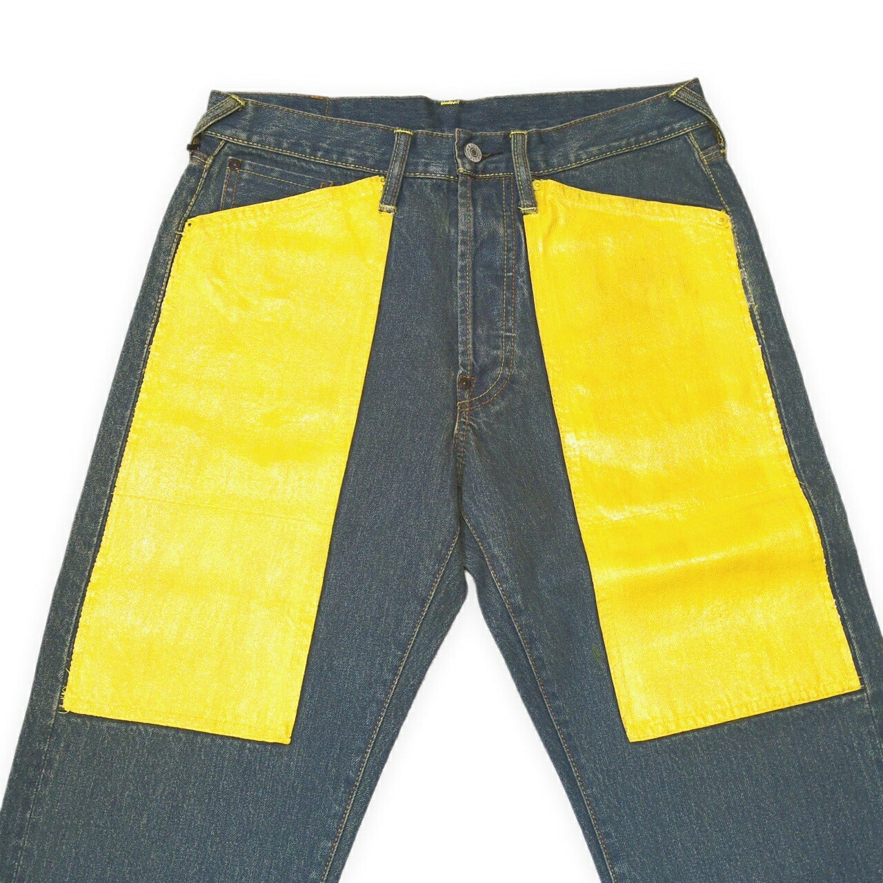 EVISU Lot.0331 Yellow Paint Seagull Jeans Multi Size 30