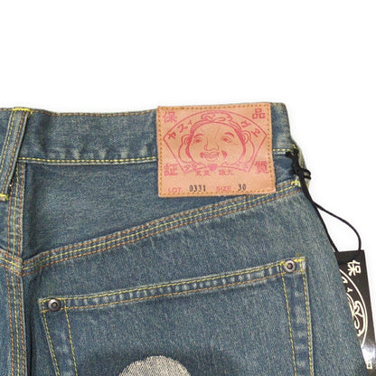 EVISU Lot.0331 Yellow Paint Seagull Jeans Multi Size 30