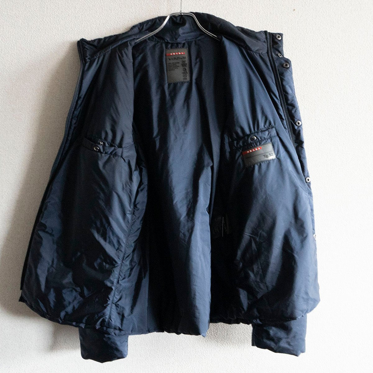 PRADA SPORT Navy Padded Nylon Jacket Blue Size 25060035