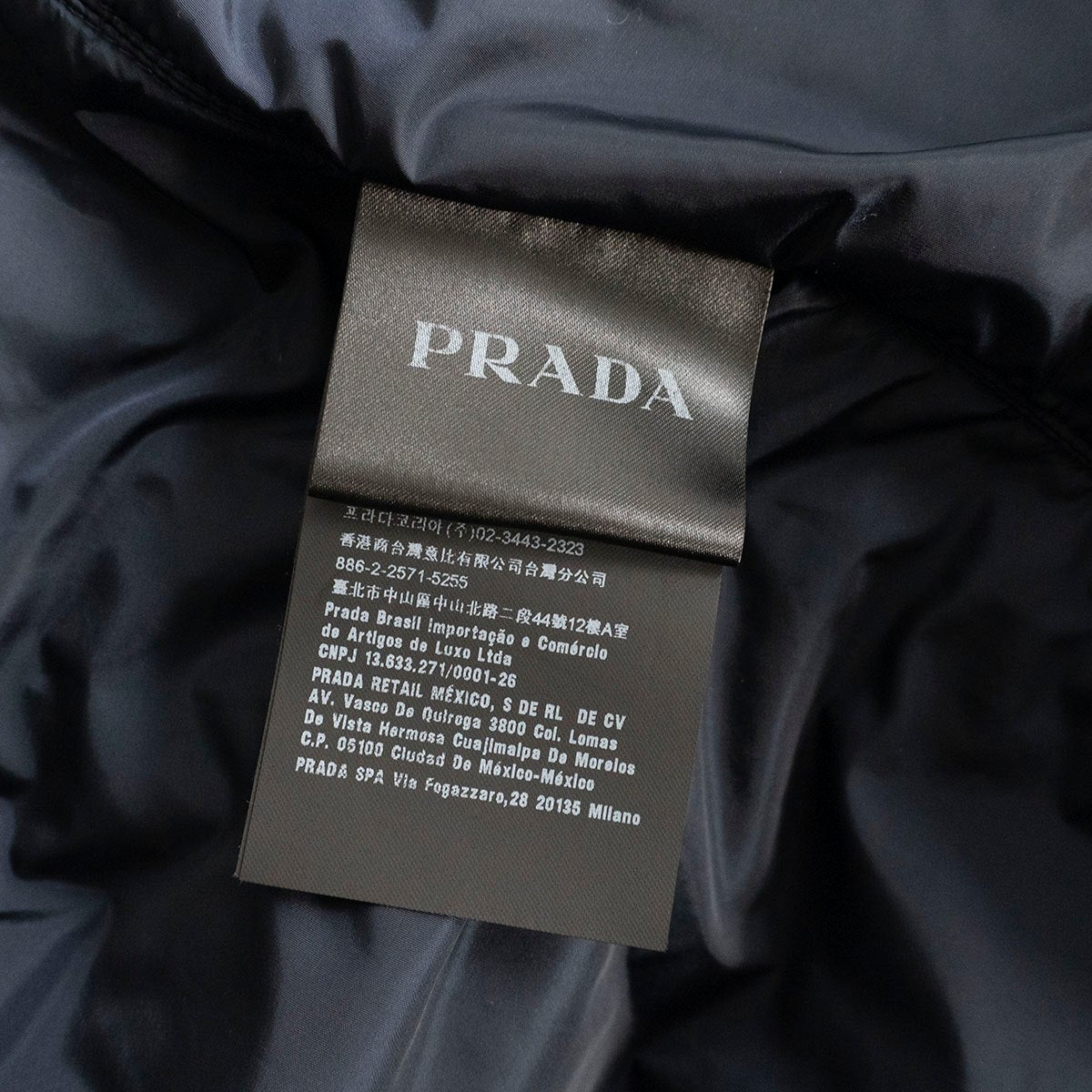 PRADA SPORT Navy Padded Nylon Jacket Blue Size 25060035