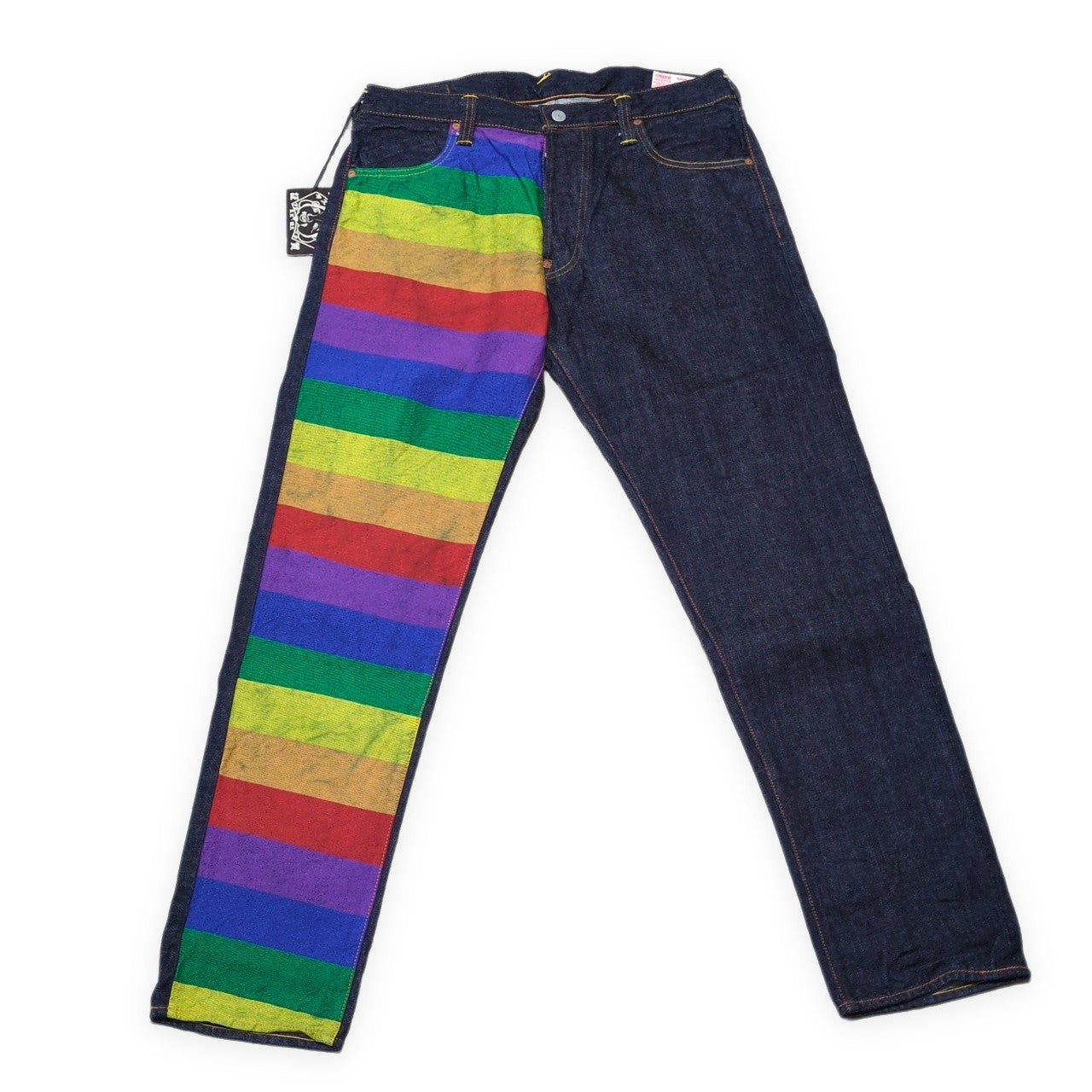 EVISU 2000T Rainbow Selvedge Straight Jeans Size 36