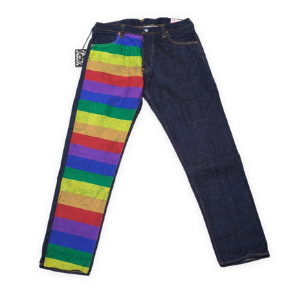 EVISU 2000T Rainbow Selvedge Straight Jeans Size 36