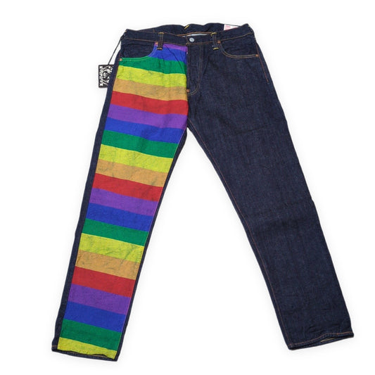 EVISU 2000T Rainbow Selvedge Straight Jeans Size 36