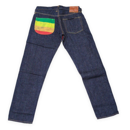 EVISU 2000T Rainbow Selvedge Straight Jeans Size 36