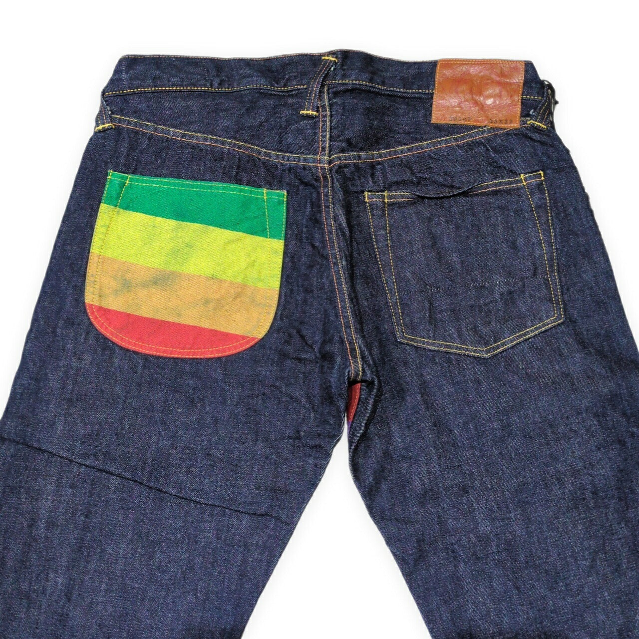 EVISU 2000T Rainbow Selvedge Straight Jeans Size 36