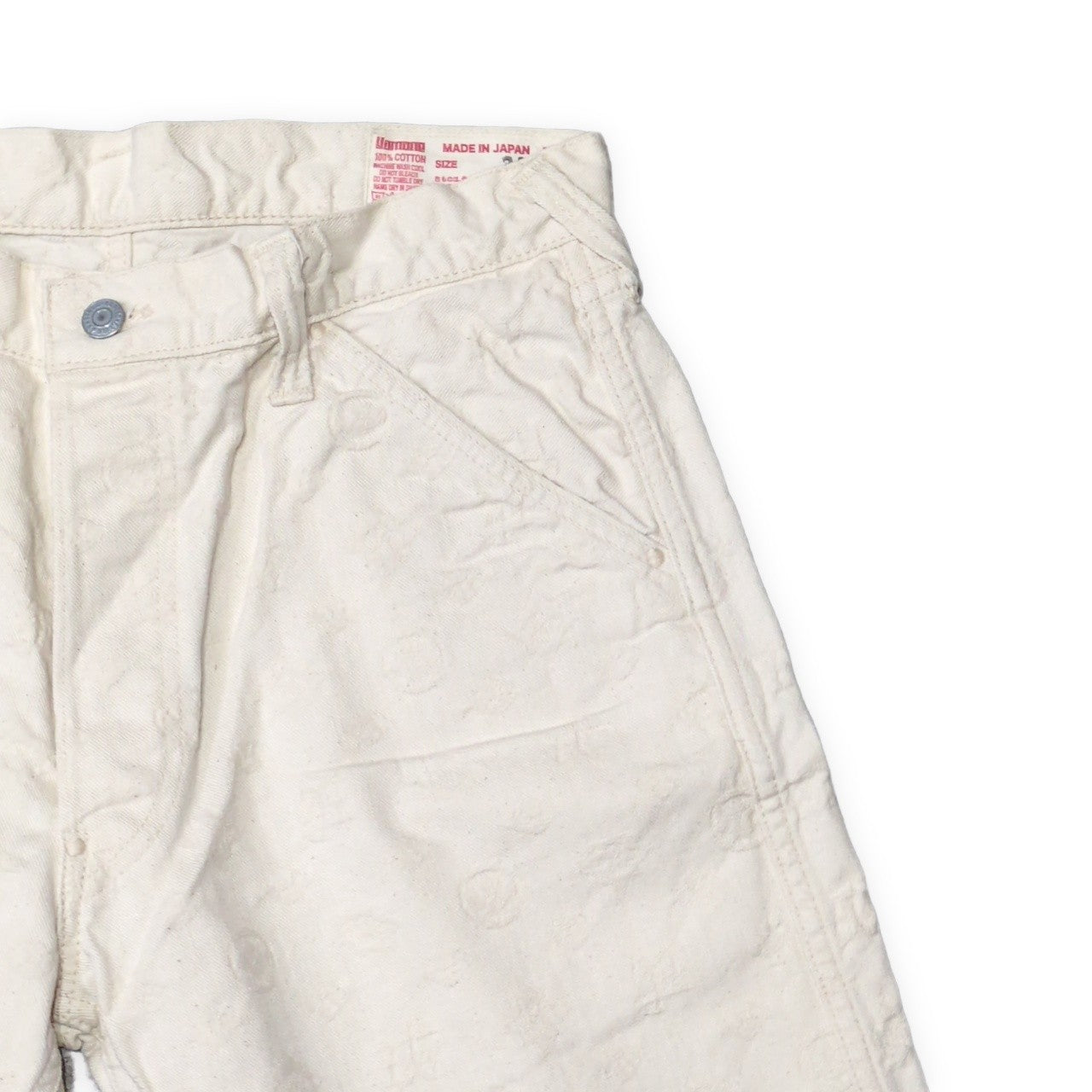 EVISU Monogram Jacquard White Shorts Size 34