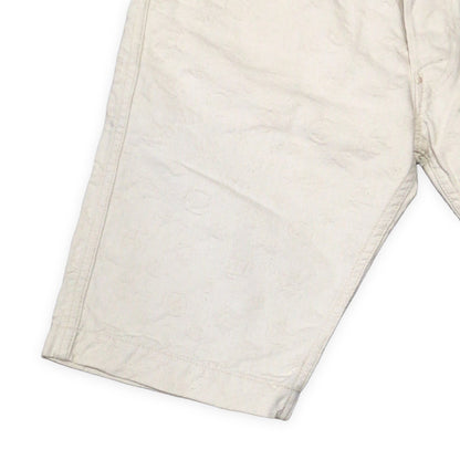 EVISU Monogram Jacquard White Shorts Size 34