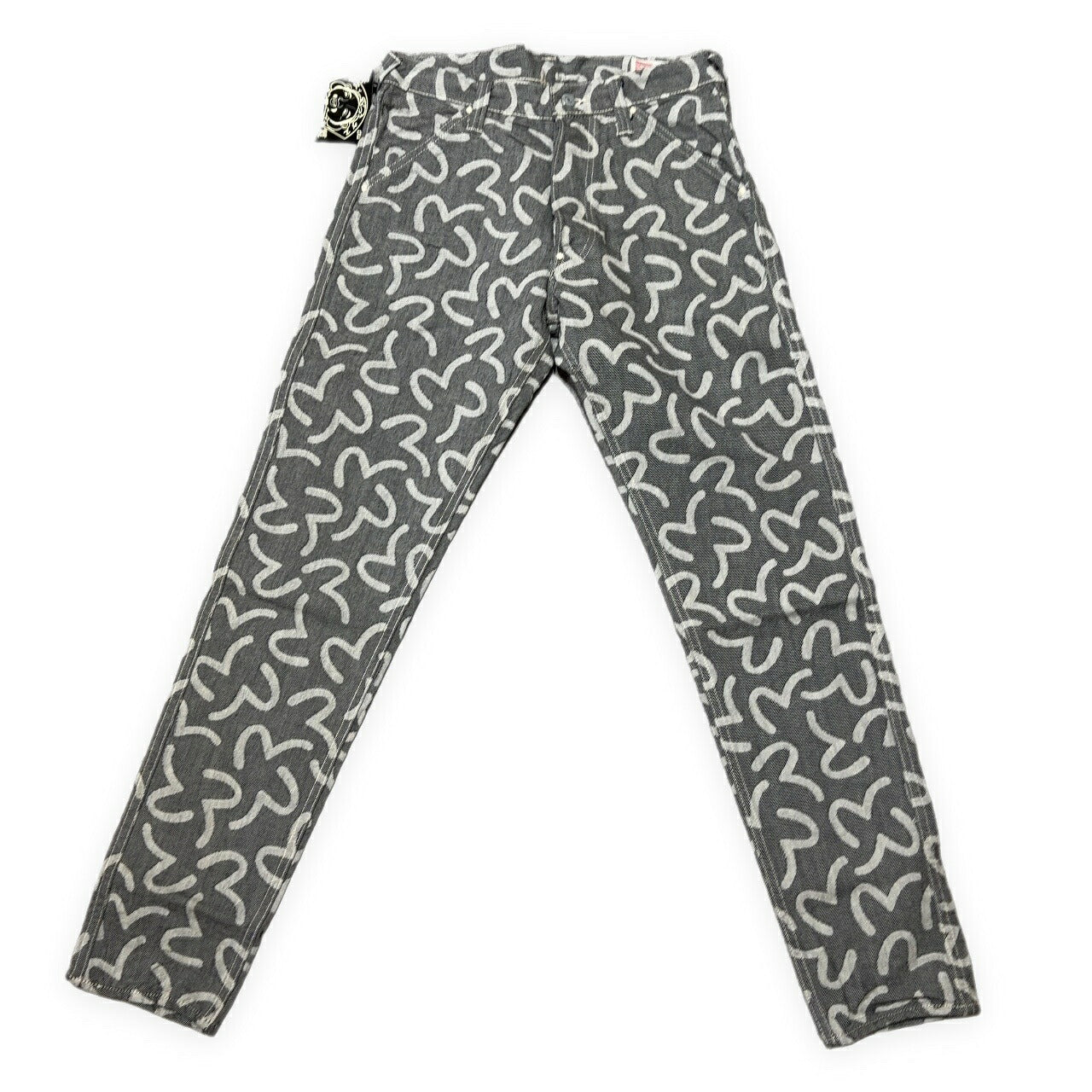 EVISU yamane 5500 Seagull Jacquard All-Over Jeans Size 32