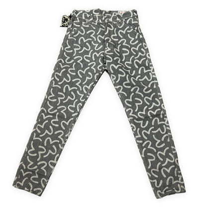 EVISU yamane 5500 Seagull Jacquard All-Over Jeans Size 32